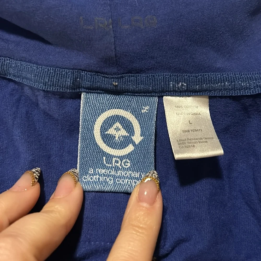 LRG Royal Blue Zip Up Hoodie - Large - Picture 7 of 8